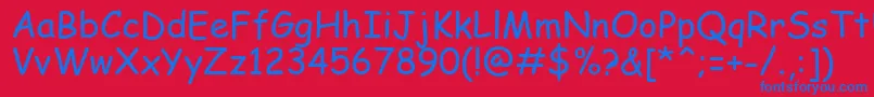 Comic0 Font – Blue Fonts on Red Background