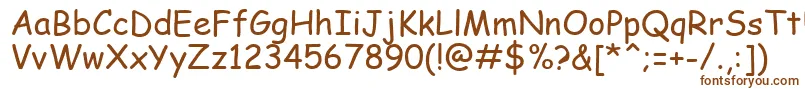 Шрифт Comic0 – коричневые шрифты на белом фоне