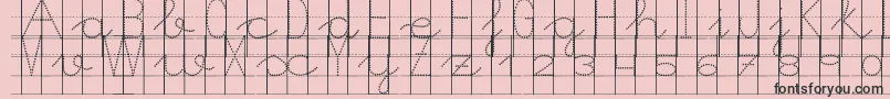 フォントMorasoft8 – ピンクの背景に黒い文字
