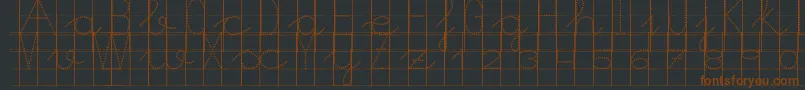 Шрифт Morasoft8 – коричневые шрифты на чёрном фоне