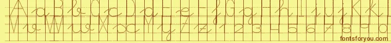 Morasoft8-fontti – ruskeat fontit keltaisella taustalla