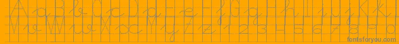 Morasoft8-Schriftart – Graue Schriften auf orangefarbenem Hintergrund