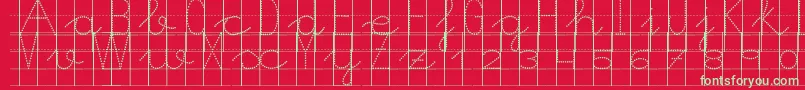 Morasoft8 Font – Green Fonts on Red Background