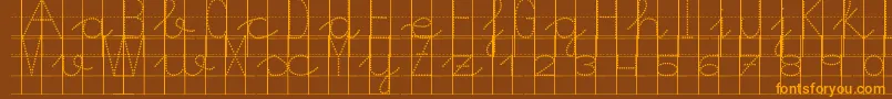 Шрифт Morasoft8 – оранжевые шрифты на коричневом фоне