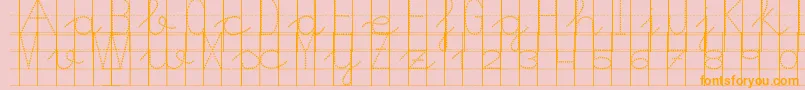 Police Morasoft8 – polices orange sur fond rose