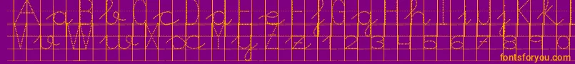 fuente Morasoft8 – Fuentes Naranjas Sobre Fondo Morado