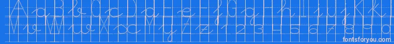 Шрифт Morasoft8 – розовые шрифты на синем фоне