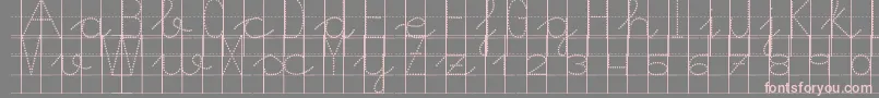 Morasoft8 Font – Pink Fonts on Gray Background