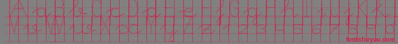 Morasoft8 Font – Red Fonts on Gray Background