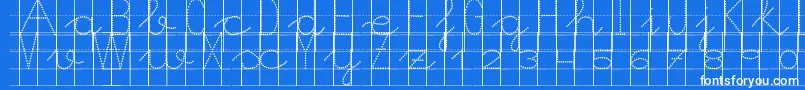 fuente Morasoft8 – Fuentes Blancas Sobre Fondo Azul