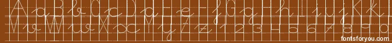 fuente Morasoft8 – Fuentes Blancas Sobre Fondo Marrón
