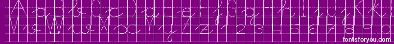 Morasoft8-Schriftart – Weiße Schriften auf violettem Hintergrund
