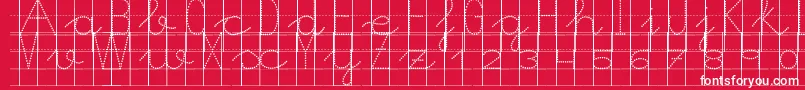 fuente Morasoft8 – Fuentes Blancas Sobre Fondo Rojo
