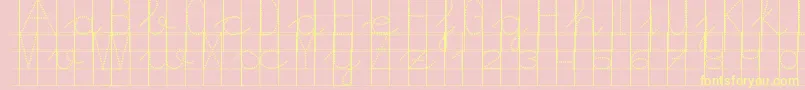 Morasoft8 Font – Yellow Fonts on Pink Background