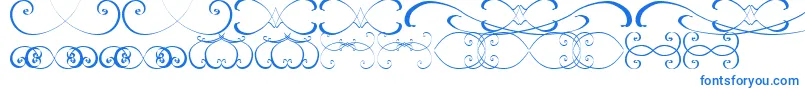 OrnamentsssTfb Font – Blue Fonts on White Background