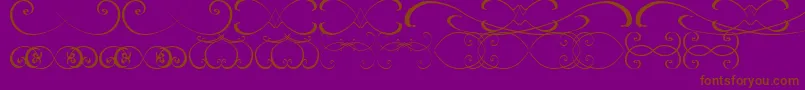 Police OrnamentsssTfb – polices brunes sur fond violet