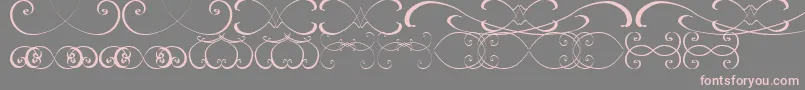 OrnamentsssTfb Font – Pink Fonts on Gray Background