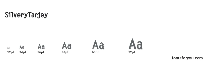 Размеры шрифта SilveryTarjey