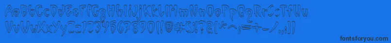 VinylOutlineItcTt Font – Black Fonts on Blue Background