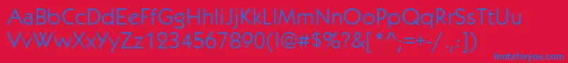 KaboblightRegular Font – Blue Fonts on Red Background