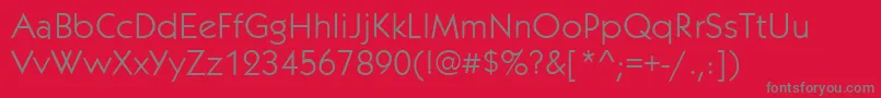 フォントKaboblightRegular – 赤い背景に灰色の文字