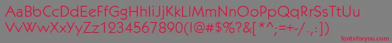 フォントKaboblightRegular – 赤い文字の灰色の背景