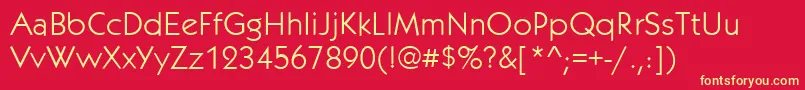 KaboblightRegular Font – Yellow Fonts on Red Background