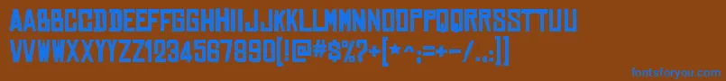 ChineserocksrgBold Font – Blue Fonts on Brown Background