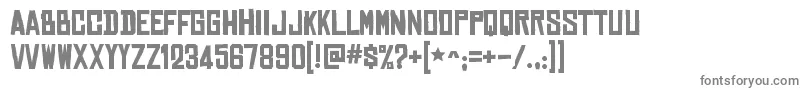 ChineserocksrgBold-fontti – harmaat kirjasimet valkoisella taustalla