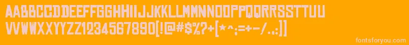 ChineserocksrgBold Font – Pink Fonts on Orange Background