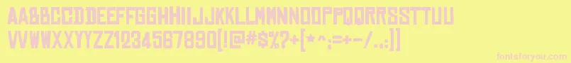 ChineserocksrgBold-fontti – vaaleanpunaiset fontit keltaisella taustalla