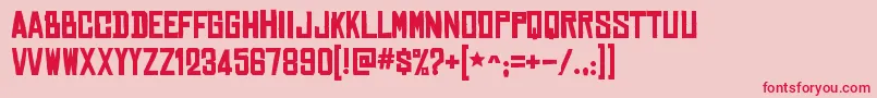 ChineserocksrgBold Font – Red Fonts on Pink Background