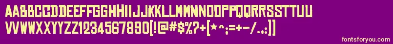 ChineserocksrgBold Font – Yellow Fonts on Purple Background
