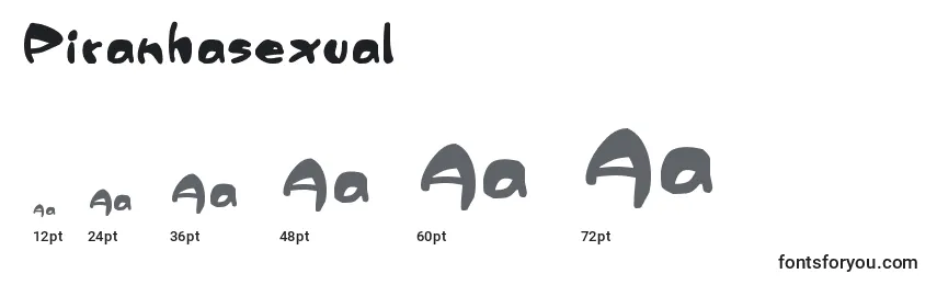 Piranhasexual Font Sizes