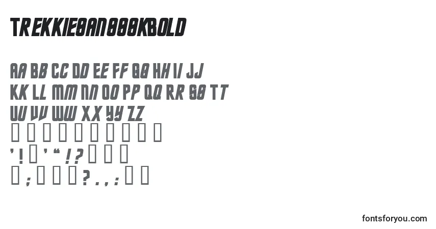 A fonte TrekkiesanssskBold – alfabeto, números, caracteres especiais