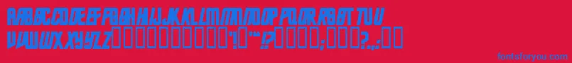 TrekkiesanssskBold Font – Blue Fonts on Red Background