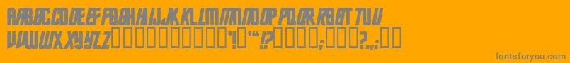 TrekkiesanssskBold-Schriftart – Graue Schriften auf orangefarbenem Hintergrund