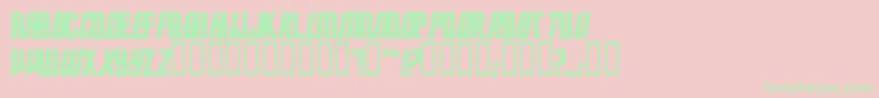 TrekkiesanssskBold Font – Green Fonts on Pink Background