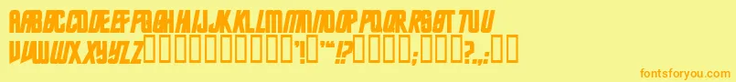 TrekkiesanssskBold Font – Orange Fonts on Yellow Background