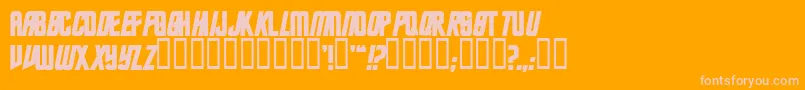 フォントTrekkiesanssskBold – オレンジの背景にピンクのフォント
