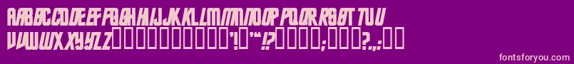 TrekkiesanssskBold Font – Pink Fonts on Purple Background