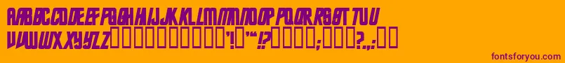 TrekkiesanssskBold Font – Purple Fonts on Orange Background