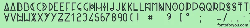 PaniqueRegular Font – Black Fonts on Green Background
