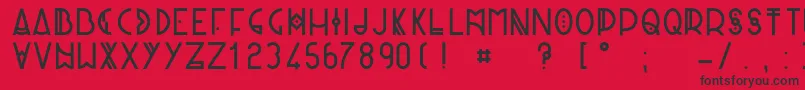PaniqueRegular Font – Black Fonts on Red Background