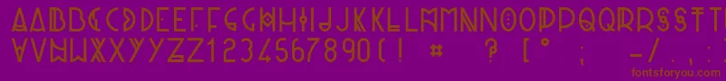 PaniqueRegular Font – Brown Fonts on Purple Background
