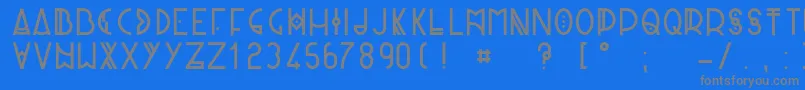 fuente PaniqueRegular – Fuentes Grises Sobre Fondo Azul