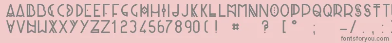 PaniqueRegular Font – Gray Fonts on Pink Background