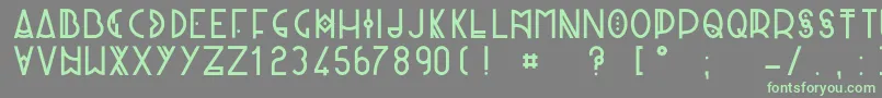 PaniqueRegular Font – Green Fonts on Gray Background