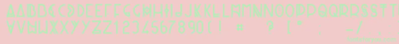 PaniqueRegular Font – Green Fonts on Pink Background