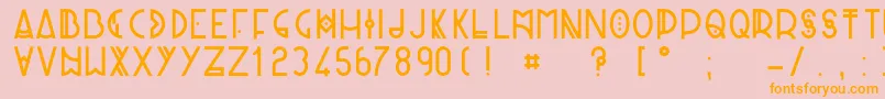 PaniqueRegular Font – Orange Fonts on Pink Background